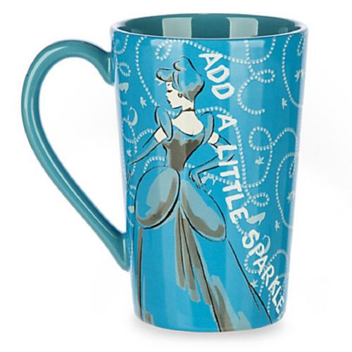 디즈니 Disney Store Cinderella Coffee Mug Blue Add a Little Sparkle 2016