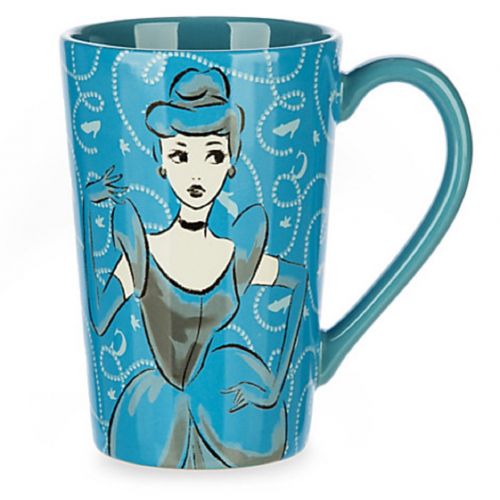 디즈니 Disney Store Cinderella Coffee Mug Blue Add a Little Sparkle 2016