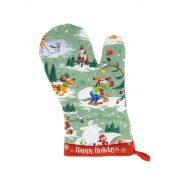 Disney Parks Mickey Mouse and Pals Christmas Holiday Oven Mitt Happy Holidays