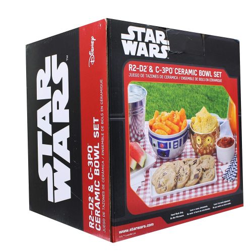 디즈니 Disney Star Wars R2-D2 and C-3PO Ceramic Bowl Set