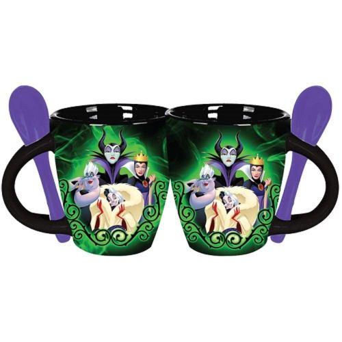 디즈니 Disney Villains Espresso Mug Ursella, Maleficent, Evil Queen, Cruella 4oz