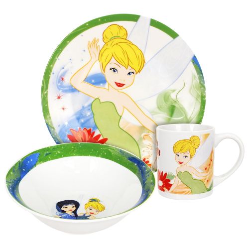 디즈니 Disney Fairies Dinnerware Set, Multicolor, 3-Piece