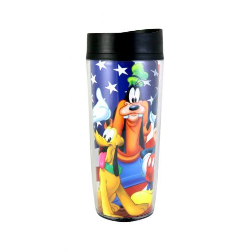 디즈니 Disney USA Mickey Gang Minnie Goofy Donald Pluto Travel Mug