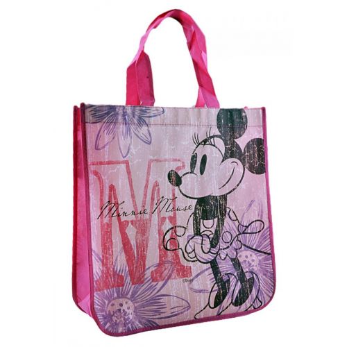 디즈니 Disney Vintage Minnie Mouse Reusable Tote Bag (13 x 14 x 5 Inches)
