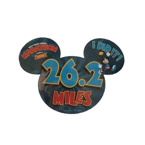 디즈니 Disney Marathon Mickey Mouse 26.2 Miles 2019 Car Magnet runDisney