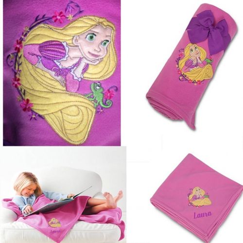 디즈니 Disney DISNEY TANGLED RAPUNZEL THROW BLANKET FLEECE EMBROIDERED 50 X 60 GIRLS