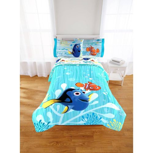 디즈니 Disney Pixar Finding Dory Comforter Twin/Full Size Blue