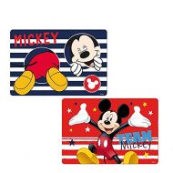 Disney 3D Placemats for Dining Table Kitchen Mat Baby Placemat 3D Placemats for Dining Table Reusable Washable 2 at Price of 1 BPA-Free Floor Mats for Kids (Mickey Mouse)