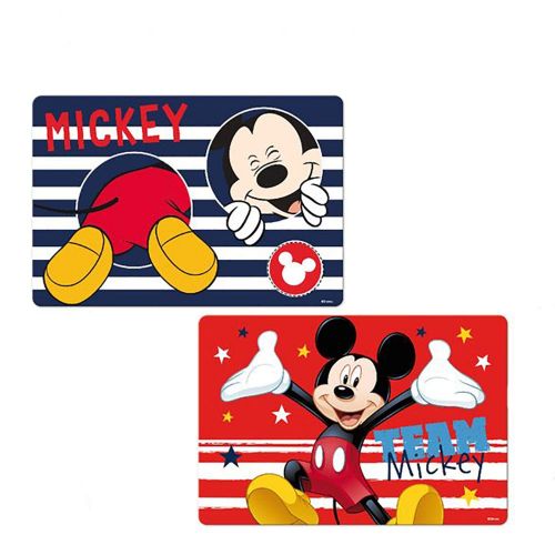 디즈니 Disney 3D Placemats for Dining Table Kitchen Mat Baby Placemat 3D Placemats for Dining Table Reusable Washable 2 at Price of 1 BPA-Free Floor Mats for Kids (Mickey Mouse)