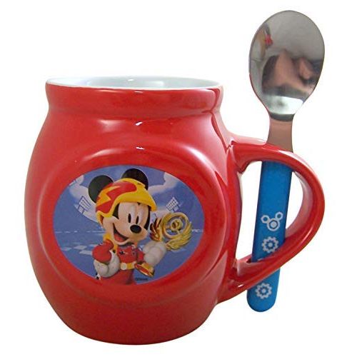 디즈니 Disney Mickey and The Roadster Racers Mug with Hot Cocoa Mix, Marshmallows, and Spoon Gift Set