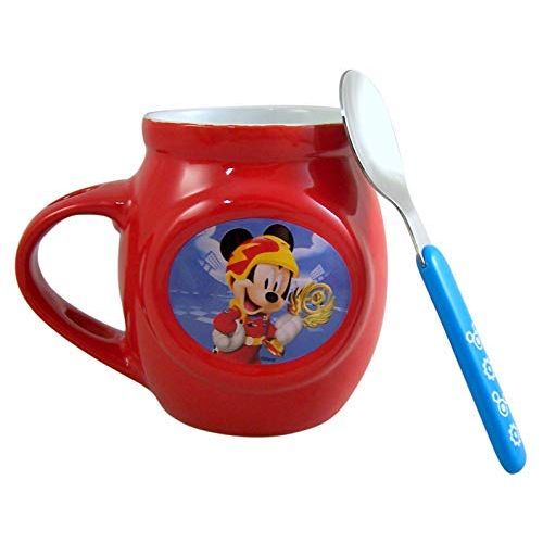 디즈니 Disney Mickey and The Roadster Racers Mug with Hot Cocoa Mix, Marshmallows, and Spoon Gift Set