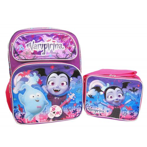 디즈니 Disney Vampirina Large 16 inch Backpack and Lunch Box Set