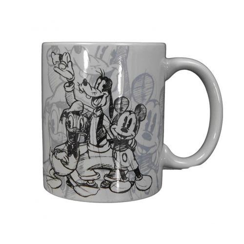 디즈니 Disney Mickey Mouse Donald Duck Goofy Sketchy Group 11oz. Mug