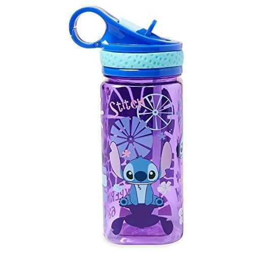 디즈니 Disney Stitch Water Bottle with Built-In Straw