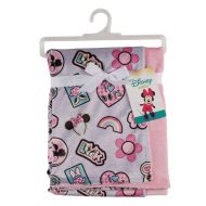 Disney Minnie Mouse Mink and Sherpa Double Sided Infant Blanket, Style Icon Print