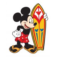 Disney 85167 Mickey Mouse Surfer Standing Rubber Refrigerator fridge magnet, 3, multi-colored