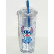 Disney Lilo Stitch Acrylic Travel Tumbler Reusable Straw Cup Theme Park Dome Lid