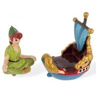 Disney Parks Peter Pan Pirate Ship Figurine Salt and Pepper Shaker Set NEW
