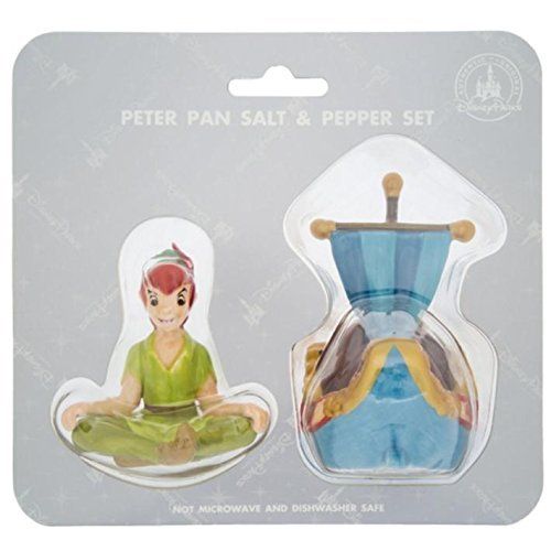 디즈니 Disney Parks Peter Pan Pirate Ship Figurine Salt and Pepper Shaker Set NEW