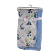 Disney Mickey Mouse Mink and Sherpa Double Sided Infant Blanket, in The City Print