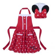 Disney Minnie Mouse Signature Apron and Chefs Hat Set for Kids - Red