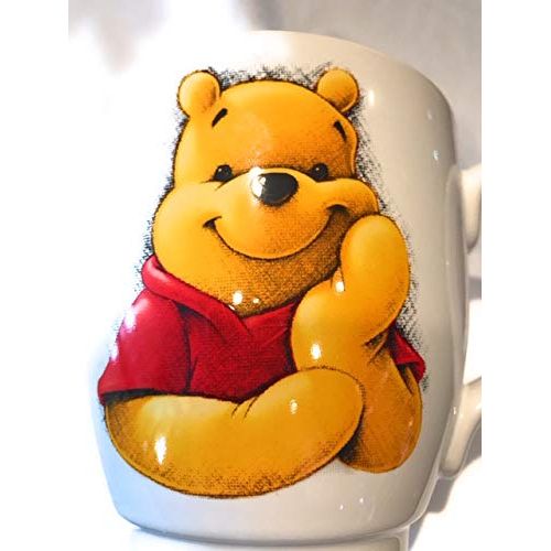 디즈니 Disney Winnie The Pooh Bear Yellow and White Ceramic Mug