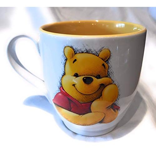 디즈니 Disney Winnie The Pooh Bear Yellow and White Ceramic Mug