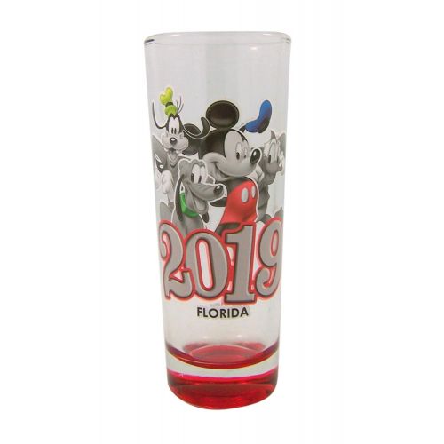 디즈니 Disney 2019 Mickey and Friends Group Shot Design Glass, 4 Inch