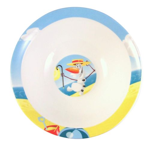 디즈니 Disney Frozen Olaf Chillin In The Sunshine Ceramic 3-piece Dinnerware Set - Plate, Bowl and Mug