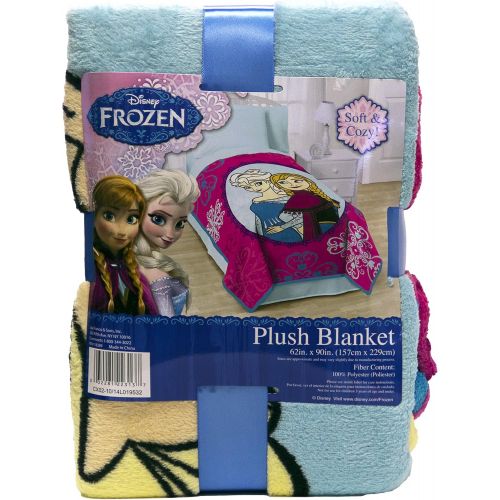 디즈니 Disney Frozen Anna and Elsa Snowflake Fleece Blanket