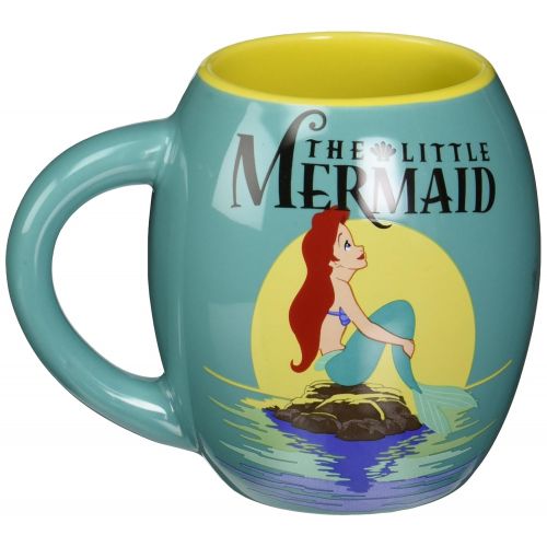 디즈니 Silver Buffalo DP6944 Disney Princesses Little Mermaid Oval Curved Ceramic Mug, 18-Ounces