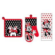 Disney 3 Piece Kitchen Set Minnie Mouse Rock The Dots Towel