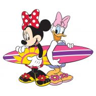 Disney 85171 Minnie Mouse Daisy Duck Surfer Rubber Refrigerator magnet, one size, multi color