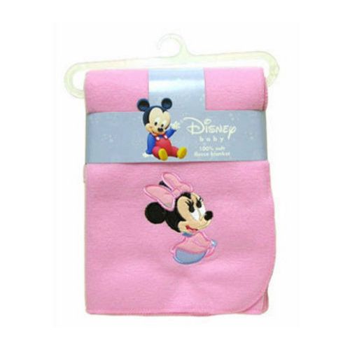 디즈니 Disney Baby Minnie Mouse Applique 100% Soft Fleece Blanket