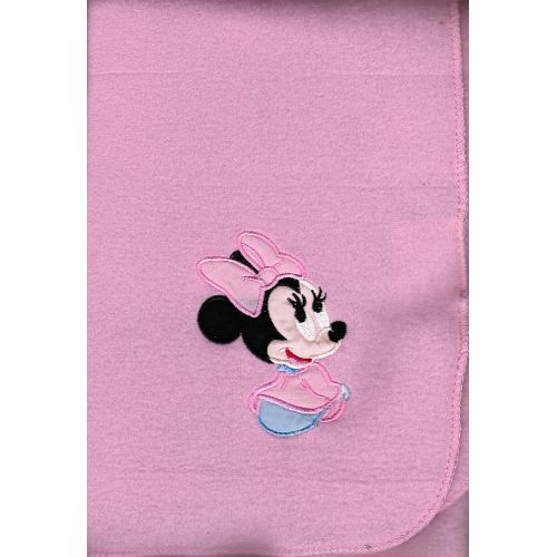 디즈니 Disney Baby Minnie Mouse Applique 100% Soft Fleece Blanket