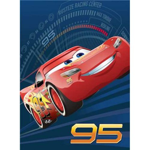 디즈니 Disney Cars Lightning McQueen Go Lightning Raschel Plush Throw Blanket, Twin Size Measures 60 inches by 80 inches