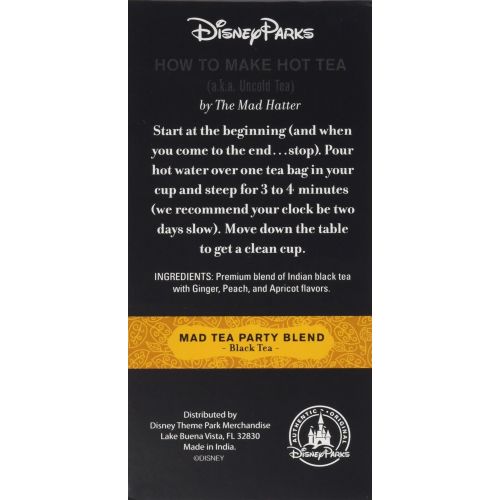 디즈니 Disney World Parks Exclusive Mad Tea Party Blend Tea Bags Box 20 Count Alice Wonderland Collection - NEW