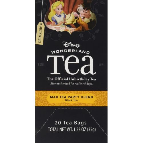 디즈니 Disney World Parks Exclusive Mad Tea Party Blend Tea Bags Box 20 Count Alice Wonderland Collection - NEW