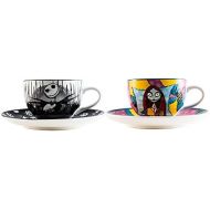Silver Buffalo NBTC1 Disney Nightmare Before Christmas Jack and Sally Set Ceramic Tea Cup, Multicolor