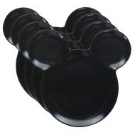 [4-Pack] Disney Mickey Mouse Ears Shaped Kids 9-inch Melamine Plates, Black