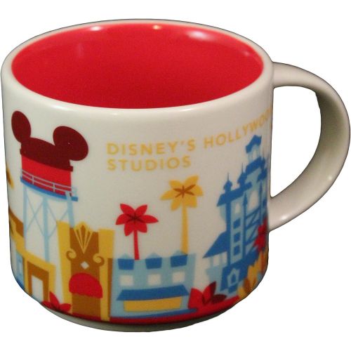 디즈니 Starbucks Disney Parks Set of 4 Mugs Epcot Magic Kingdom Hollywood Studios Version 1 Animal Kingdom You Are Here Collection by Disney