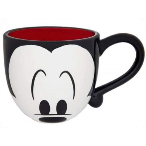 디즈니 Disney Parks Cute Mickey Mouse Face Signature Large 20 oz Ceramic Mug NEW Cuties