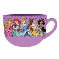 Silver Buffalo DP113133G Disneys Princesses Glitter Ceramic Soup Mug, 24 oz, Multicolor