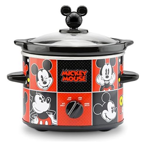 디즈니 Disney DCM-200CN Mickey Mouse Slow Cooker, 2-Quart, Red/Black