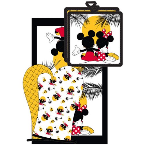 디즈니 Disney 3pc Kitchen Towel Set Mickey Minnie Sunset Multi