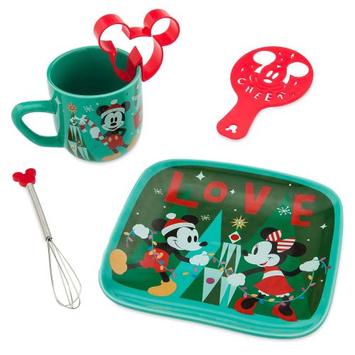 디즈니 Disney Santa Mickey and Minnie Mouse Hot Cocoa Gift Set MUTLI