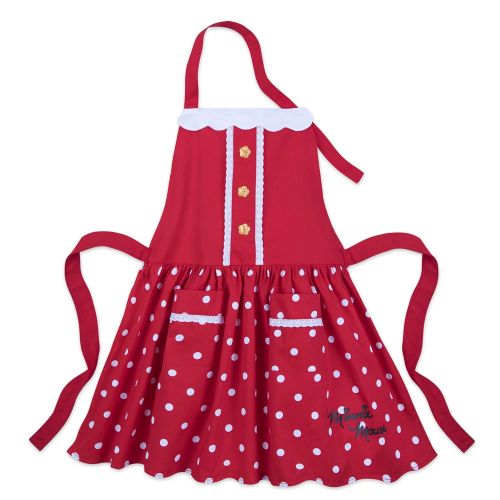 디즈니 Disney Minnie Mouse Apron for Adults - Red