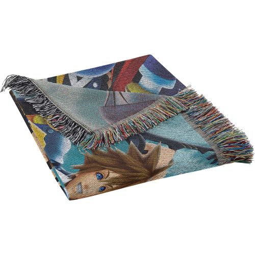디즈니 Disneys Kingdom Hearts, Ready for the Road Woven Tapestry Throw Blanket, 48 x 60, Multi Color