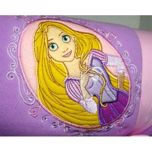 디즈니 Disney Rapunzel Throw Blanket Fleece Embroidered 60 X 50 Tangled Rapunzel