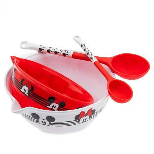 디즈니 Disney Mickey and Minnie Mouse Mixing Bowl and Spoon Set - Disney Eats